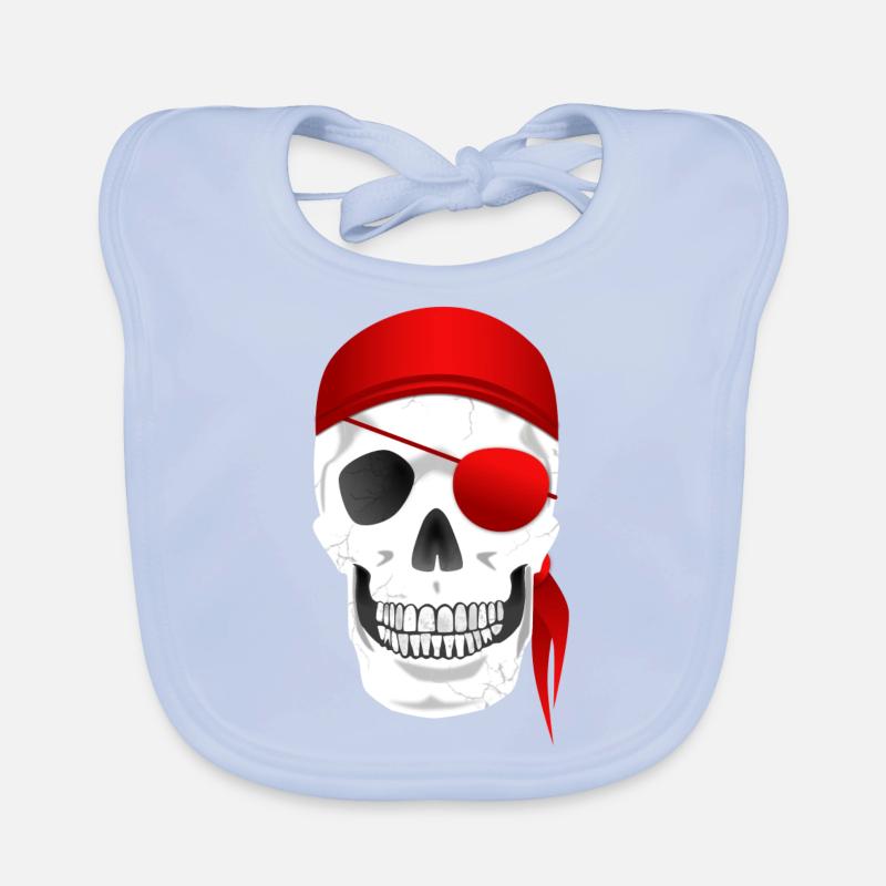 Skull Pirate Organic Baby Bibs