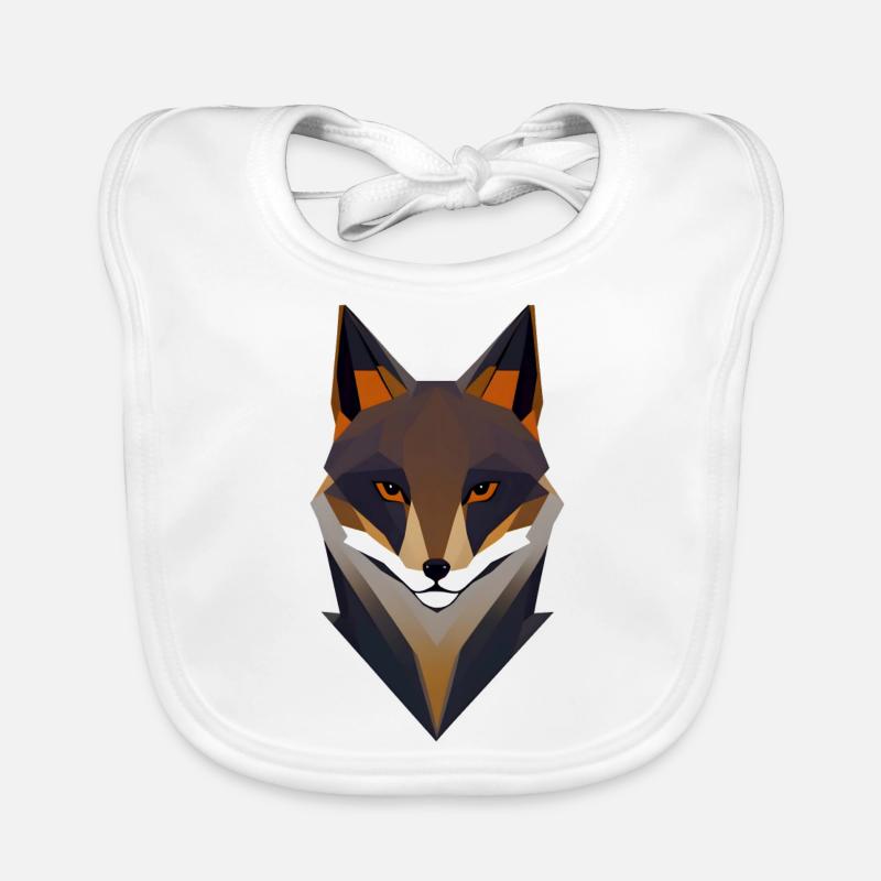 Geometrischer Fuchs Baby Bio-Lätzchen