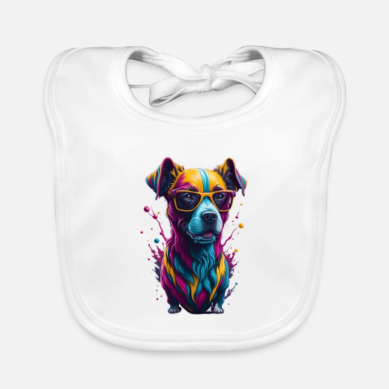 Chien 2 Bavoir bio Bébé