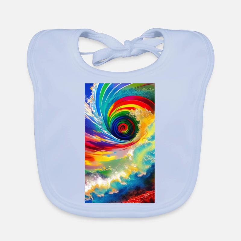 Bunte Spirale Universum Baby Bio-Lätzchen