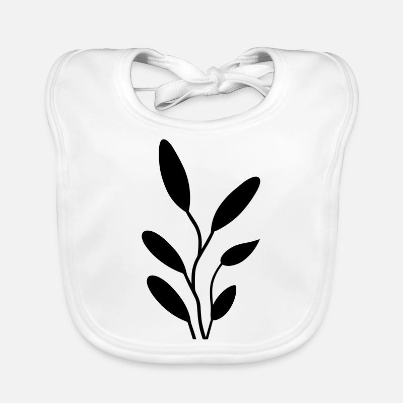 Blume mit Stiel Baby Bio-Lätzchen