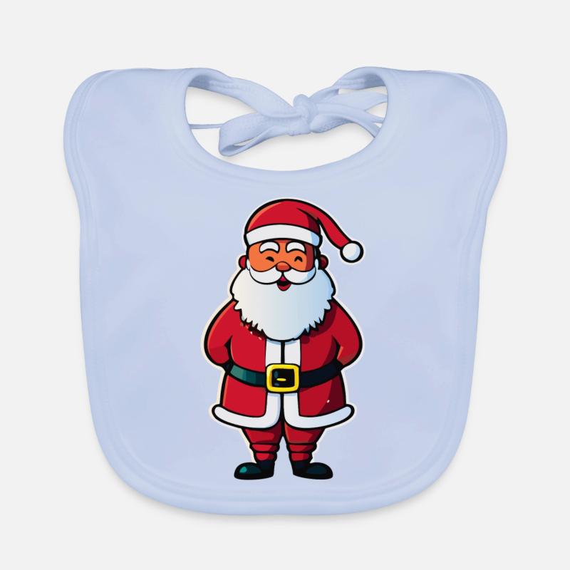 Père Noël à Noël Bavoir bio Bébé