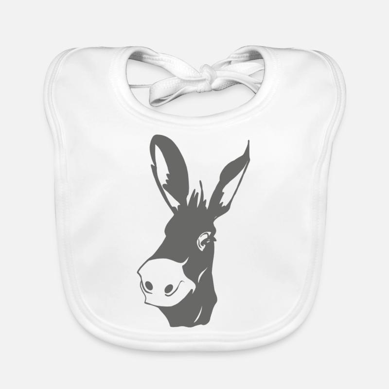 âne gris Bavoir bio Bébé