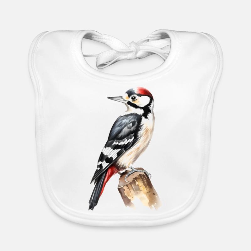 Buntspecht Vogel Specht Wald Tier Baby Bio-Lätzchen