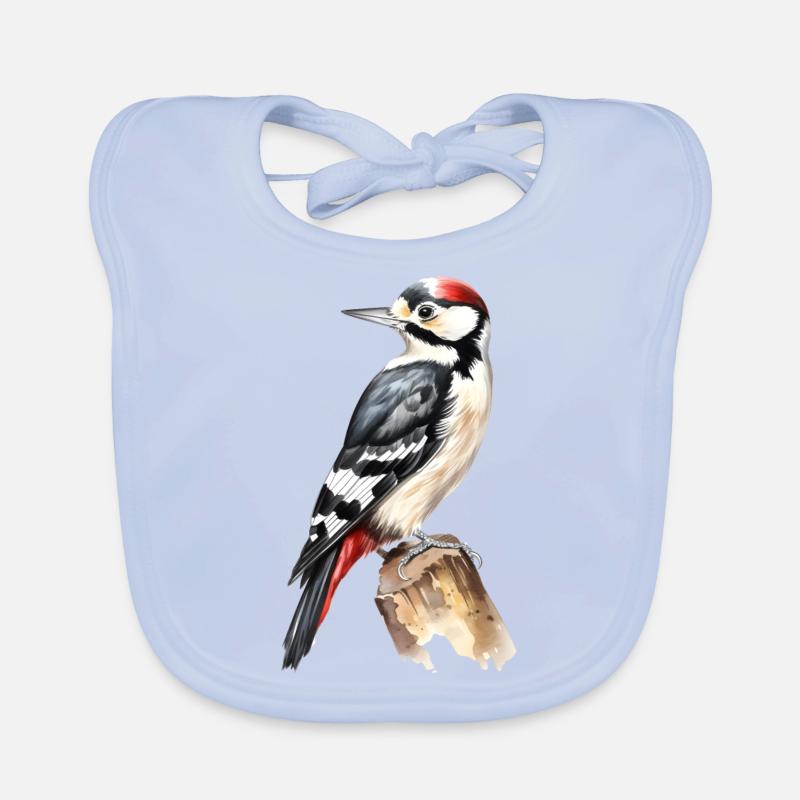 Buntspecht Vogel Specht Wald Tier Baby Bio-Lätzchen