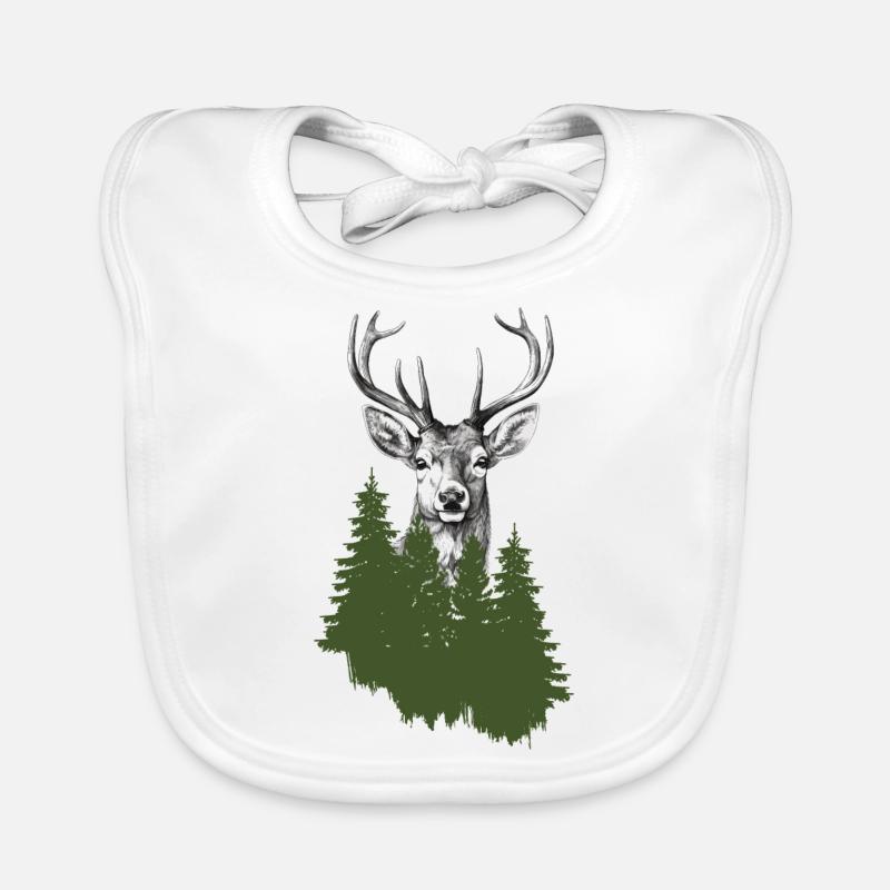 Hunter, Mountaineer, Hiker, Deer Organic Baby Bibs