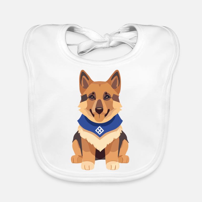 Chiot Berger Allemand Mignon Bavoir bio Bébé