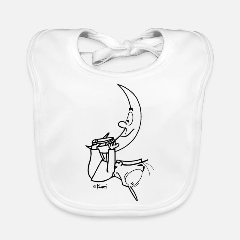 Kurti Lune - Bavoir bio Bébé - blanc