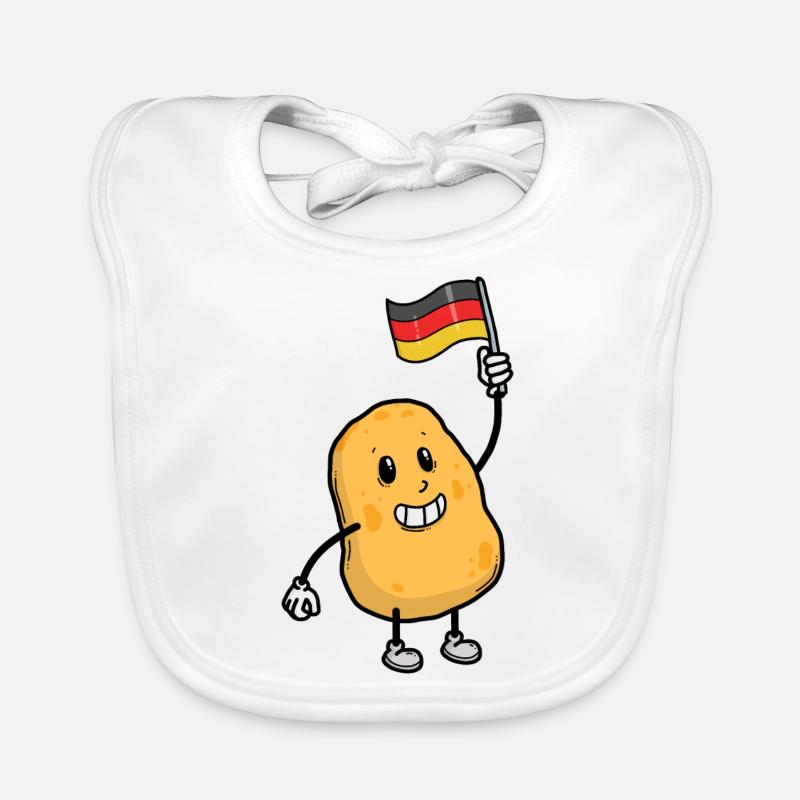 Pomme de terre - Bavoir bio Bébé - blanc