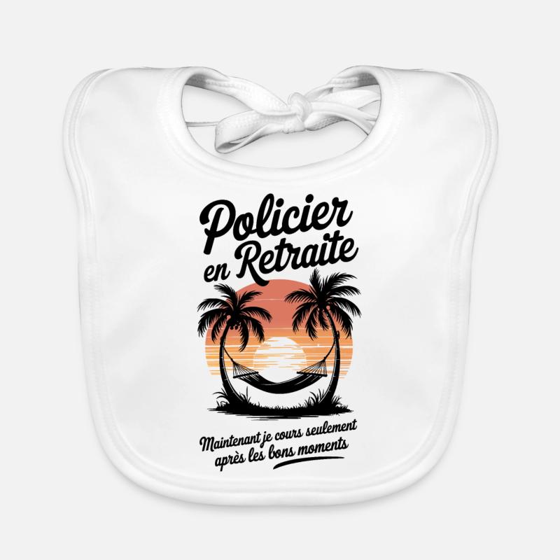 Policier en retraite Bavoir bio Bébé