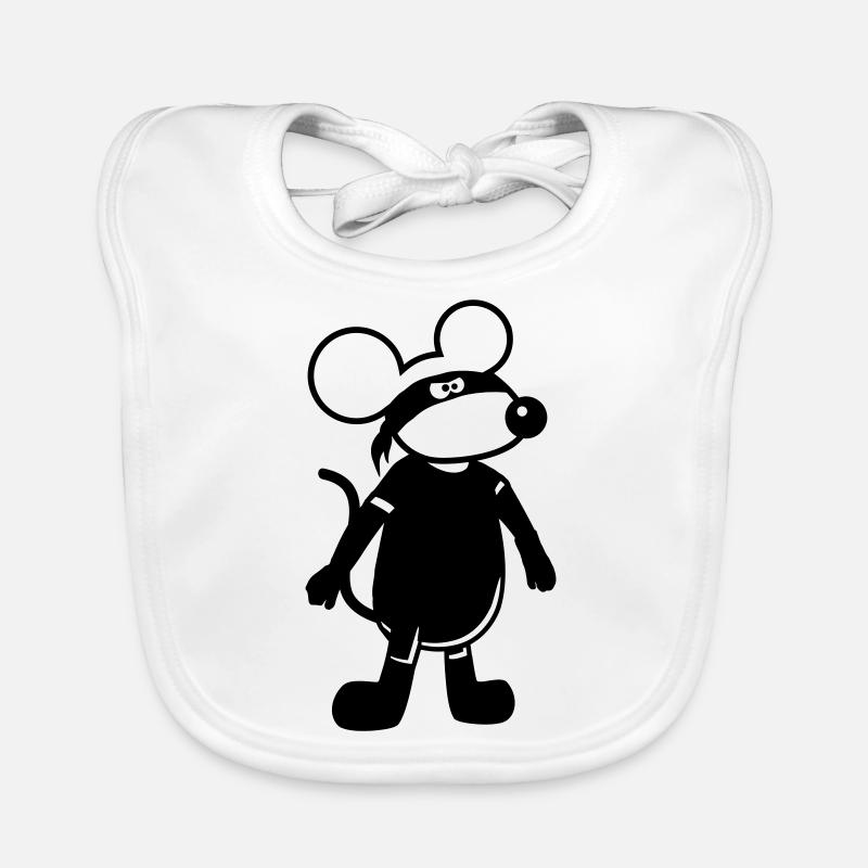 Mouse Evil Robber Ninja Raid Thief Burglar Organic Baby Bibs