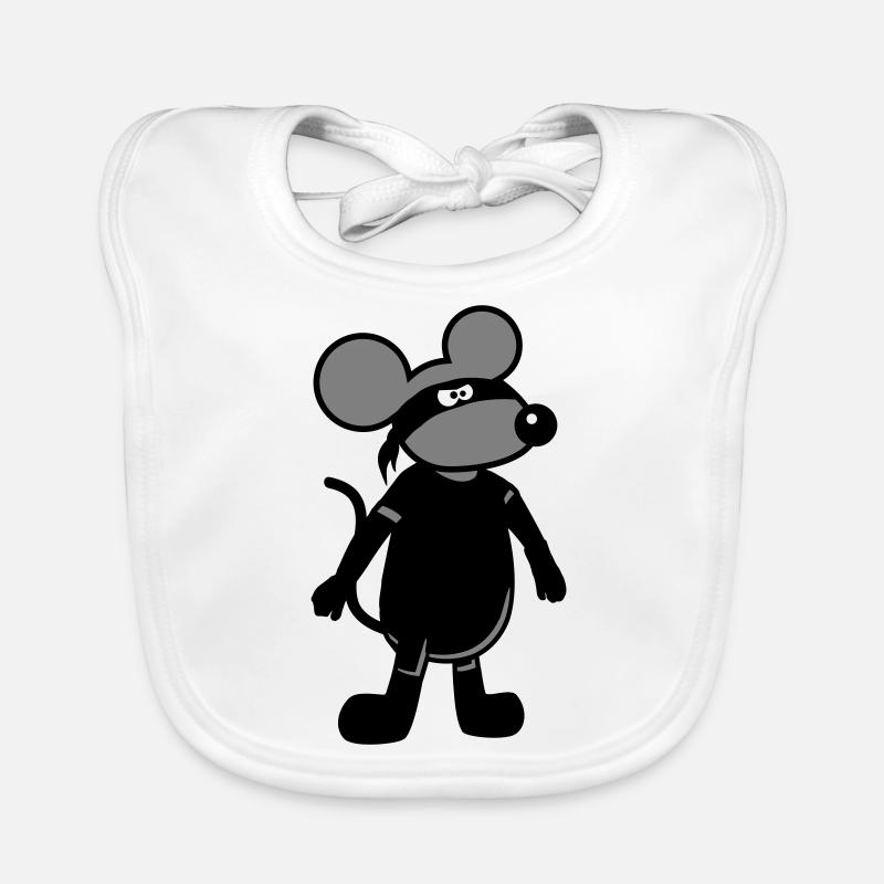 Mouse Evil Robber Ninja Raid Thief Burglar Organic Baby Bibs
