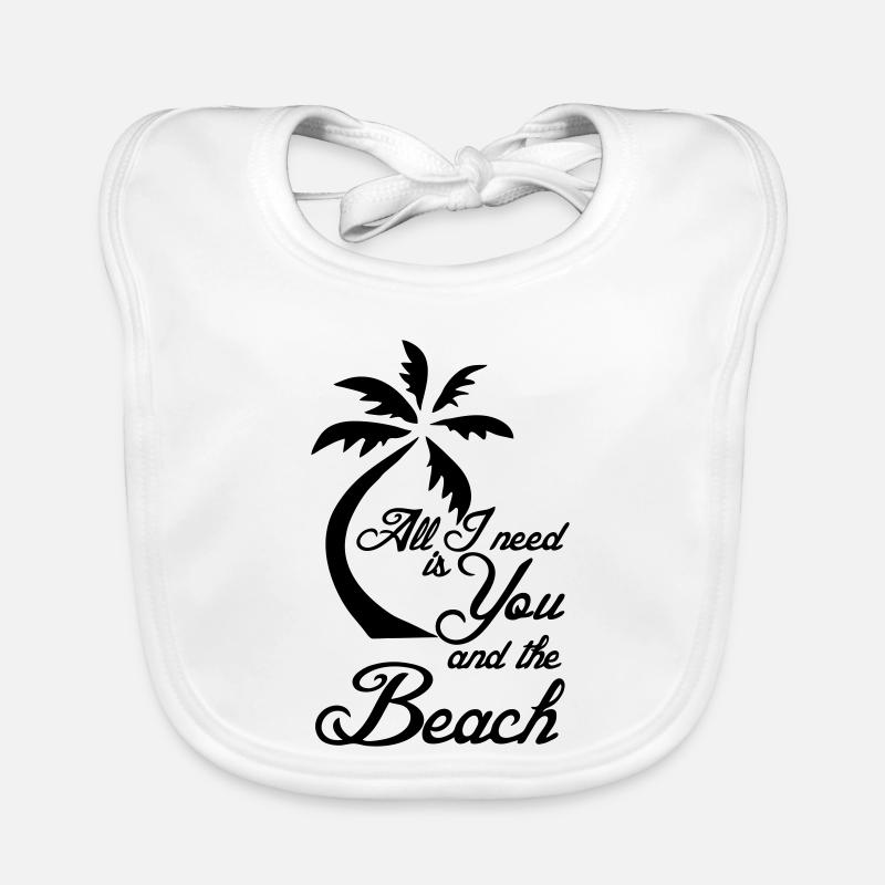 Beach Ferien Strand Urlaub Spruch Geschenk Baby Bio-Lätzchen