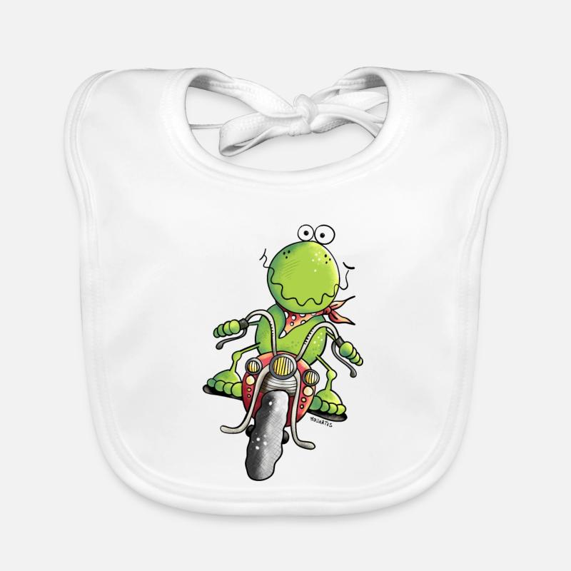 Biker Frosch Baby Bio-Lätzchen