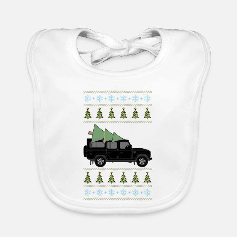 Defender 110 Black Christmas Light Baby Bio-Lätzchen