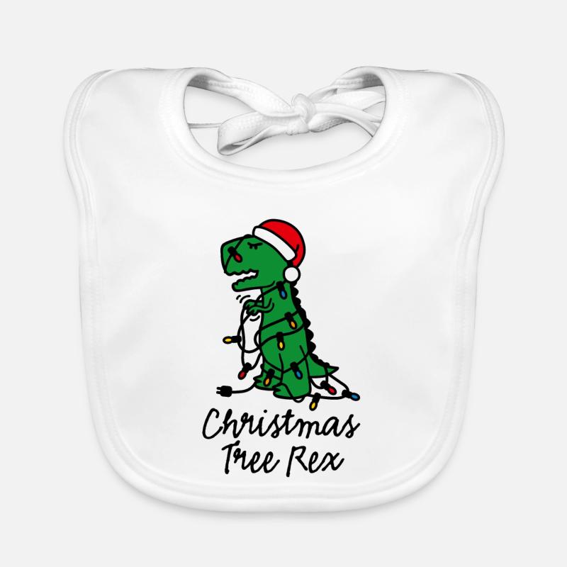 Christmas tree rex ugly xmas Sapin de Noël dino Bavoir bio Bébé