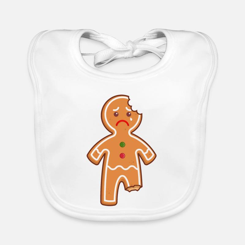 Gingerbread Man Gingerbread Man Gingerbread Mi Mi Mi Organic Baby Bibs