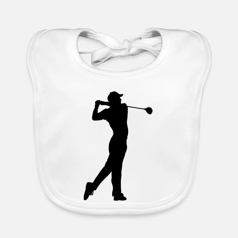 Logo de l’image d’ombre du joueur de golf Bavoir bio Bébé