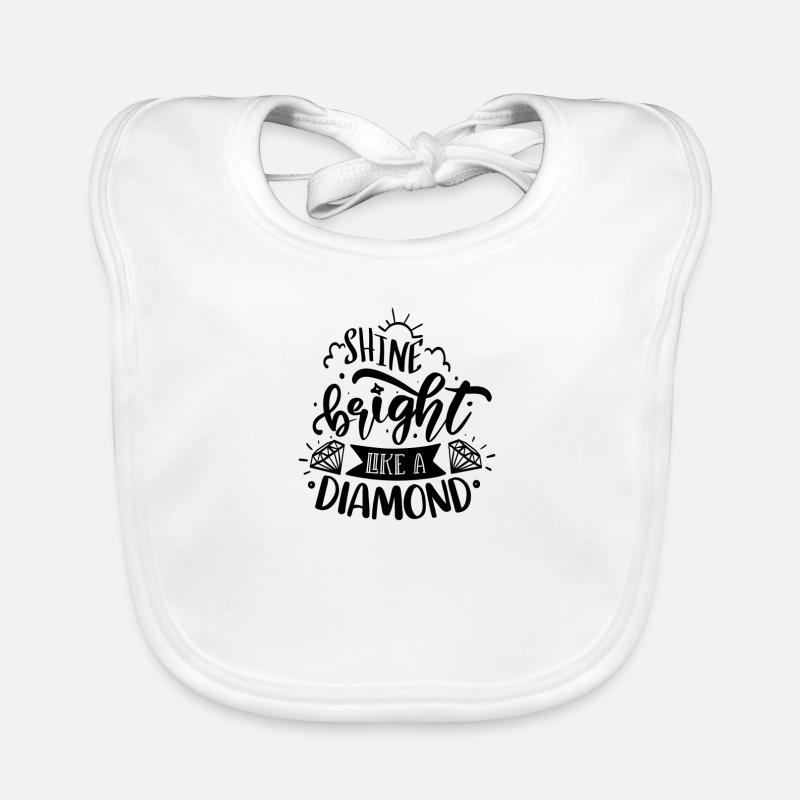 Diamonds Shine Bright Like a Diamond‌ Hands Design Organic Baby Bibs