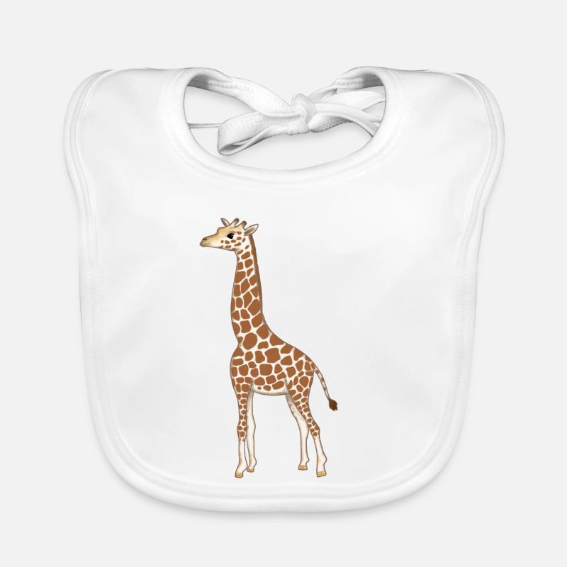 Giraffe Kinder - Baby Bio-Lätzchen - Weiß