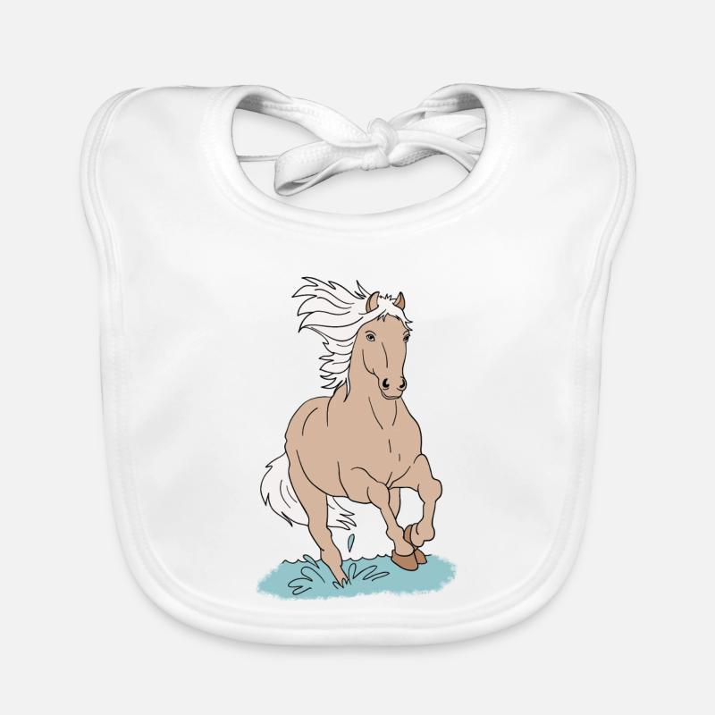 Pferd Pferde Baby Bio-Lätzchen