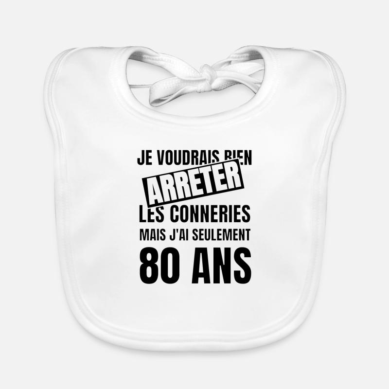 80 ans Bavoir bio Bébé
