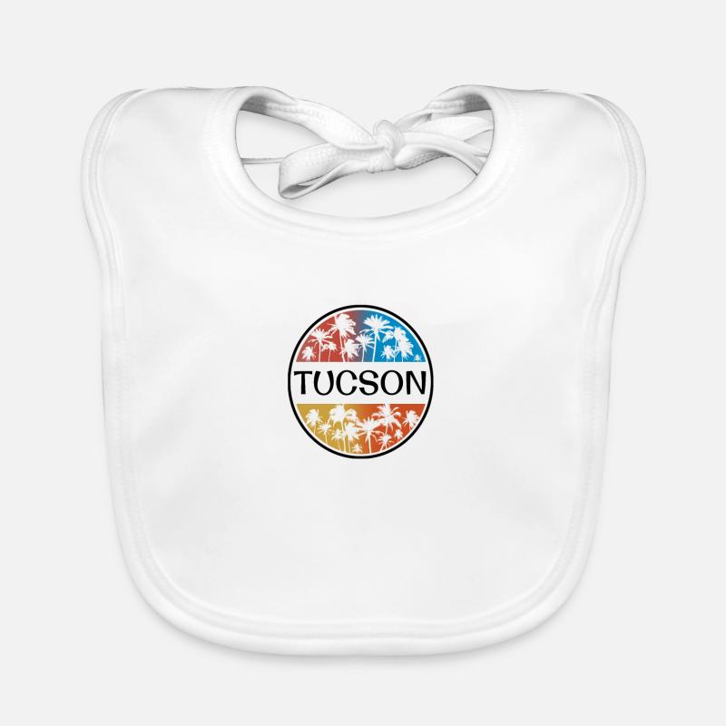 Tucson Arizona Palm Tree Souvenir de vacances élégant Bavoir bio Bébé
