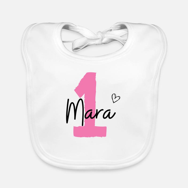 Mara eins - Baby Bio-Lätzchen - Weiß