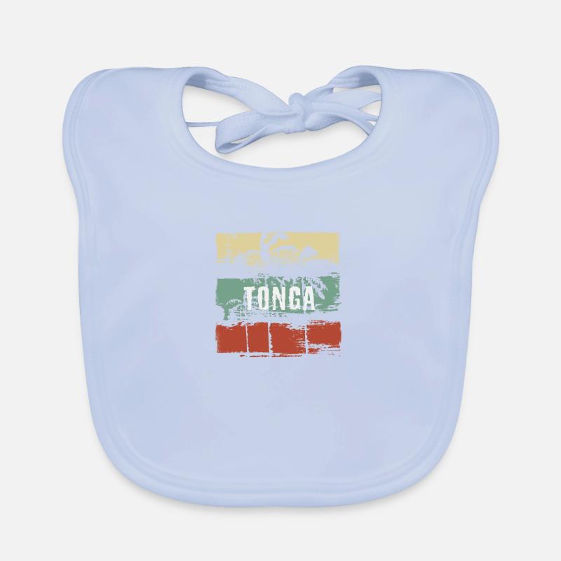 Tonga Polynesia Artistic Vacation Souvenir Organic Baby Bibs
