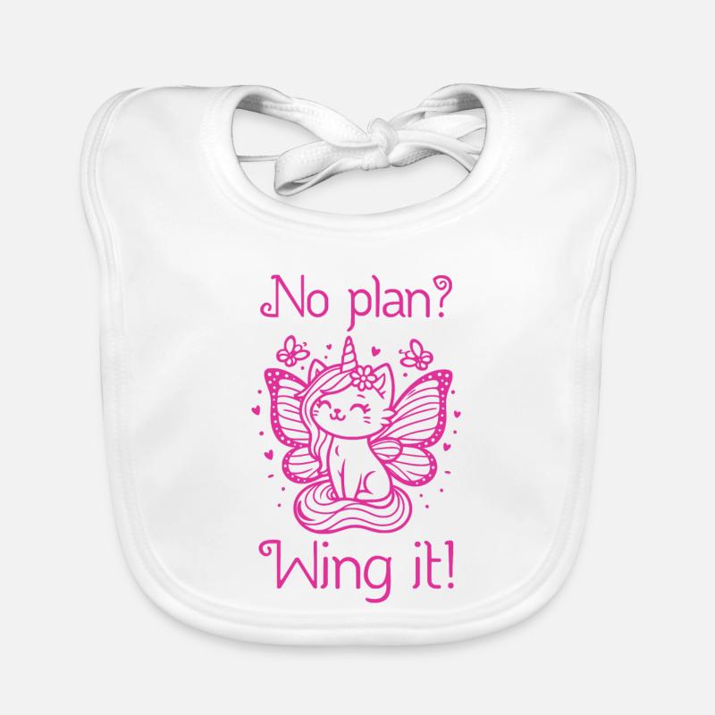 Pas de plan aile Chat licorne ailé Bavoir bio Bébé