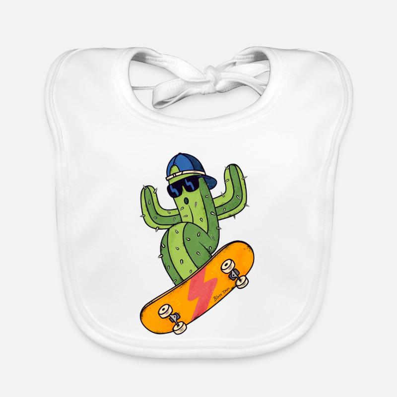 Cactus Skater Organic Baby Bibs