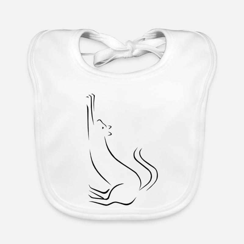 Dessin au trait de chat Bavoir bio Bébé