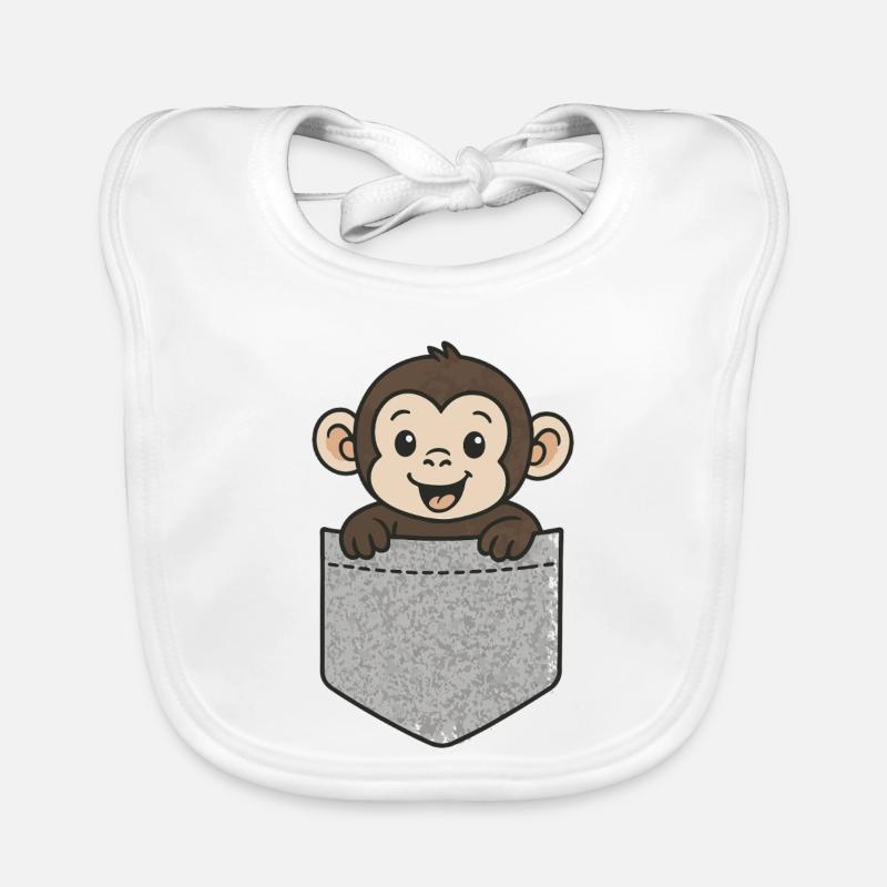 Pocket monkey Organic Baby Bibs