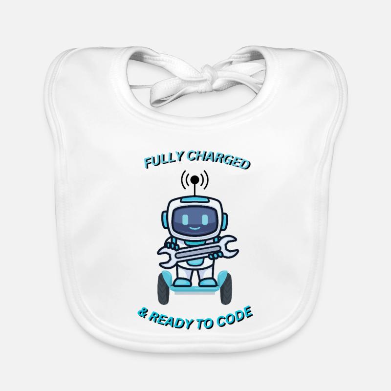 Robot avec clé Bavoir bio Bébé