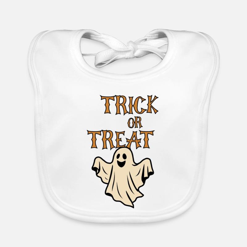 Trick oder Treat Geister Halloween Retro Baby Bio-Lätzchen