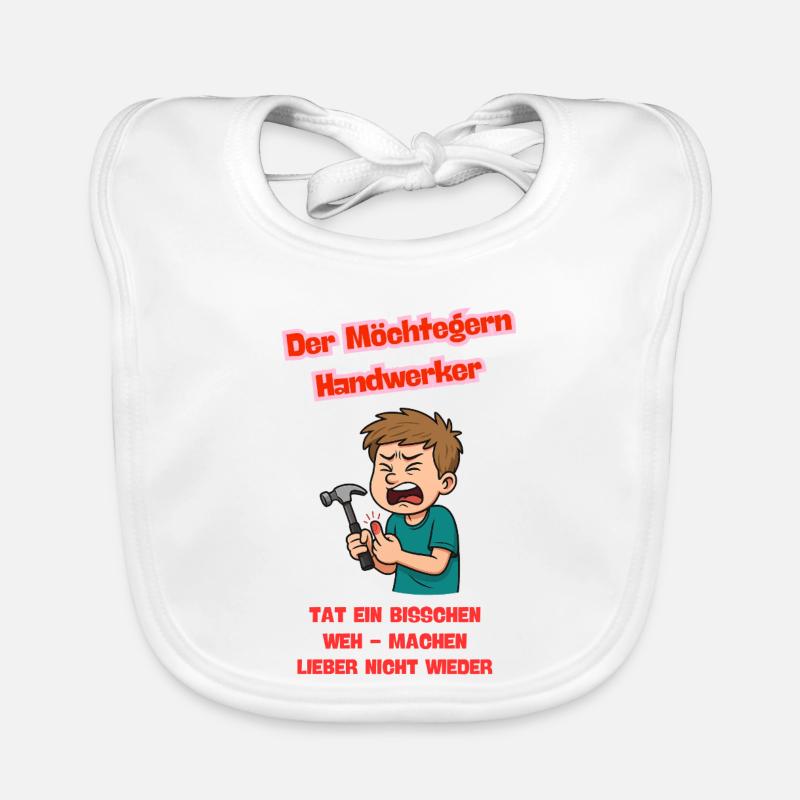 Der Möchtegern Handwerker Illustration  Baby Bio-Lätzchen