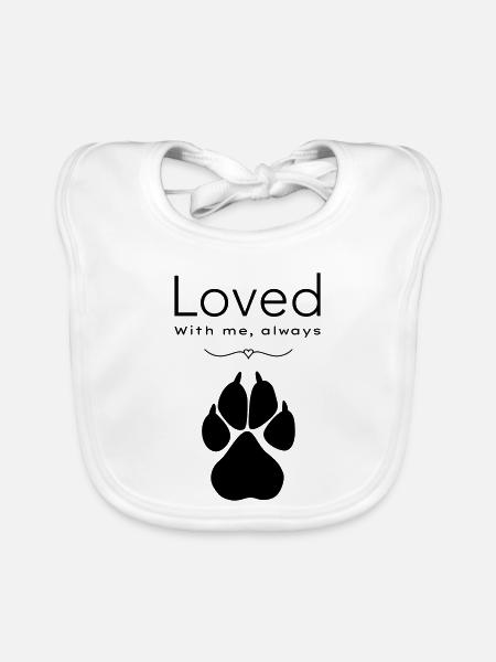 Chien – adoré - Bavoir bio Bébé - blanc