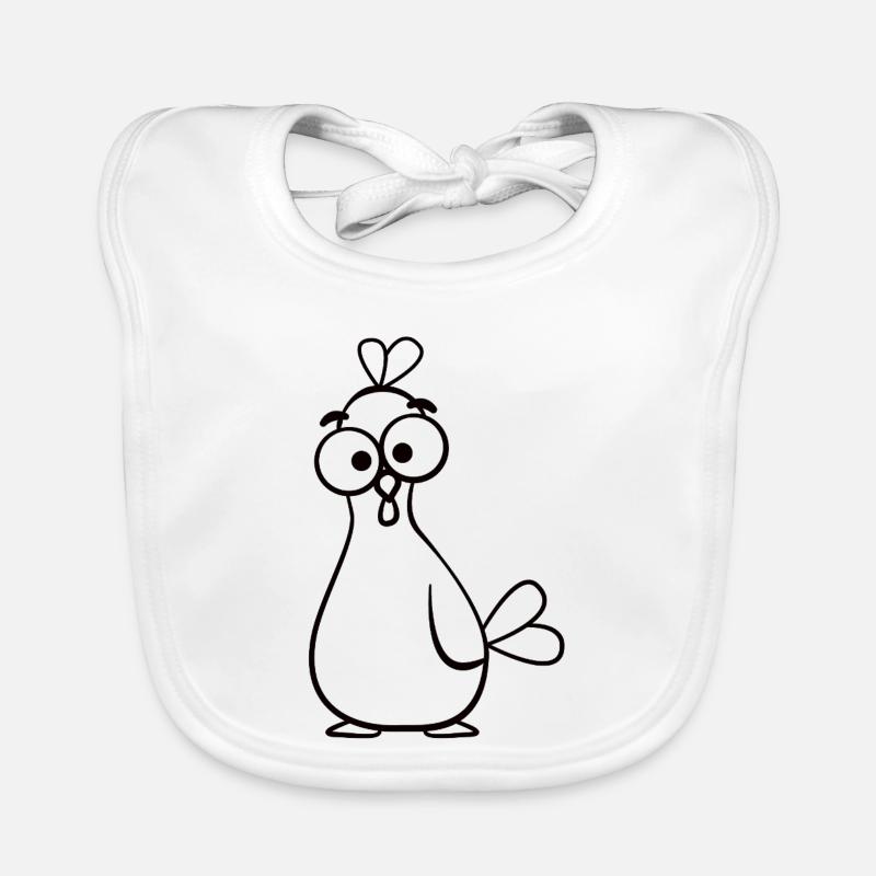 Illustration de poulet de dessin animé Odd Bavoir bio Bébé