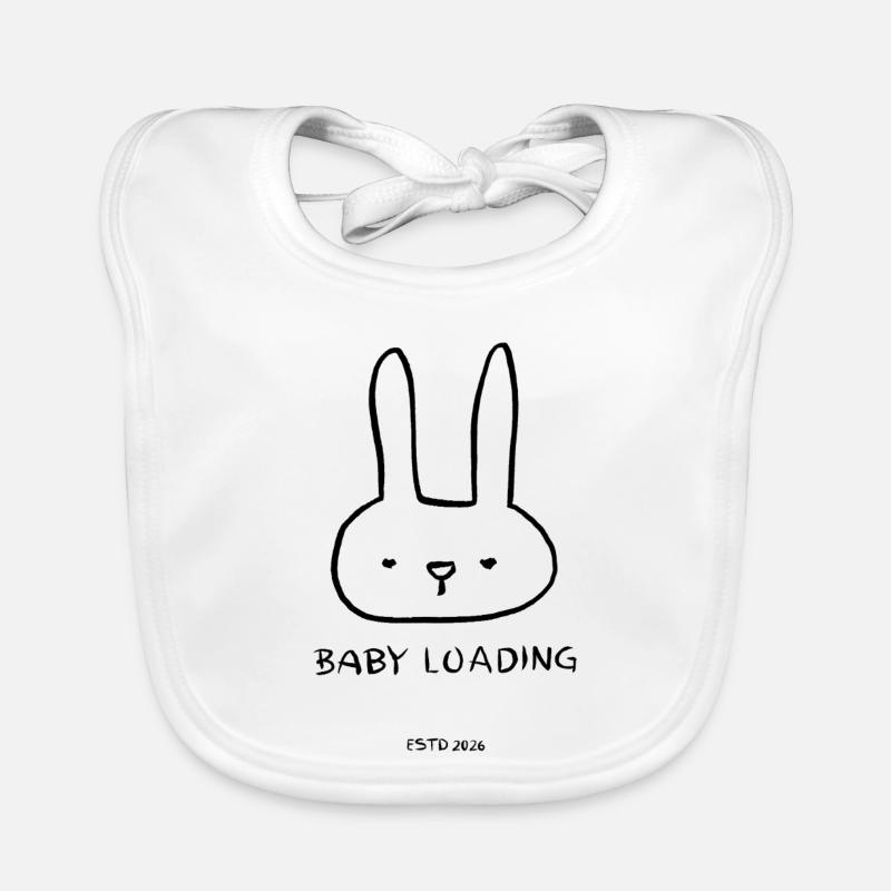 Baby Loading 2026 - Baby Bio-Lätzchen - Weiß