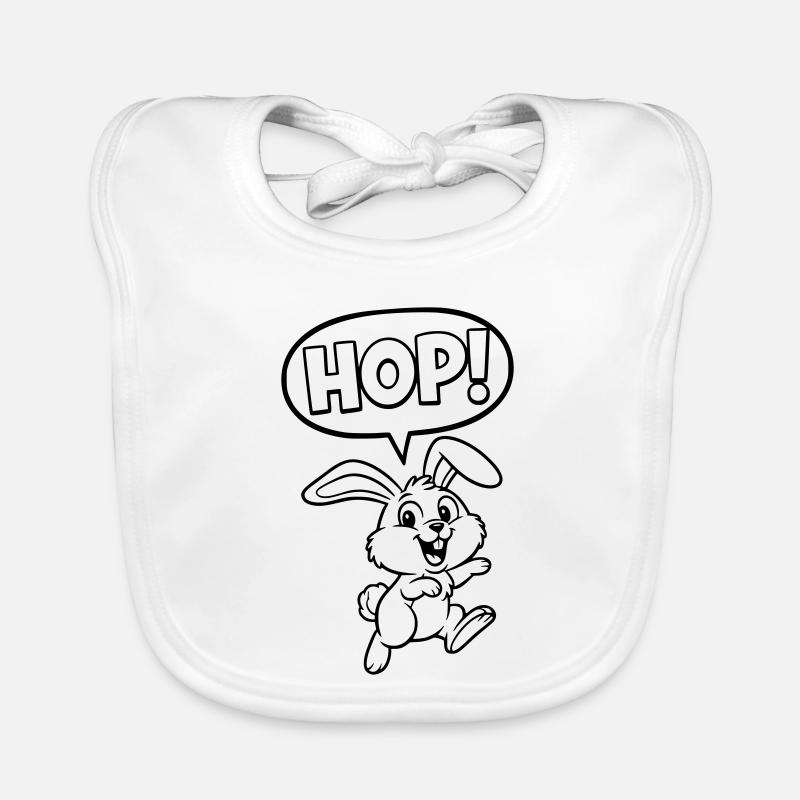 HOP! Hase Springen Outline Comic Baby Bio-Lätzchen