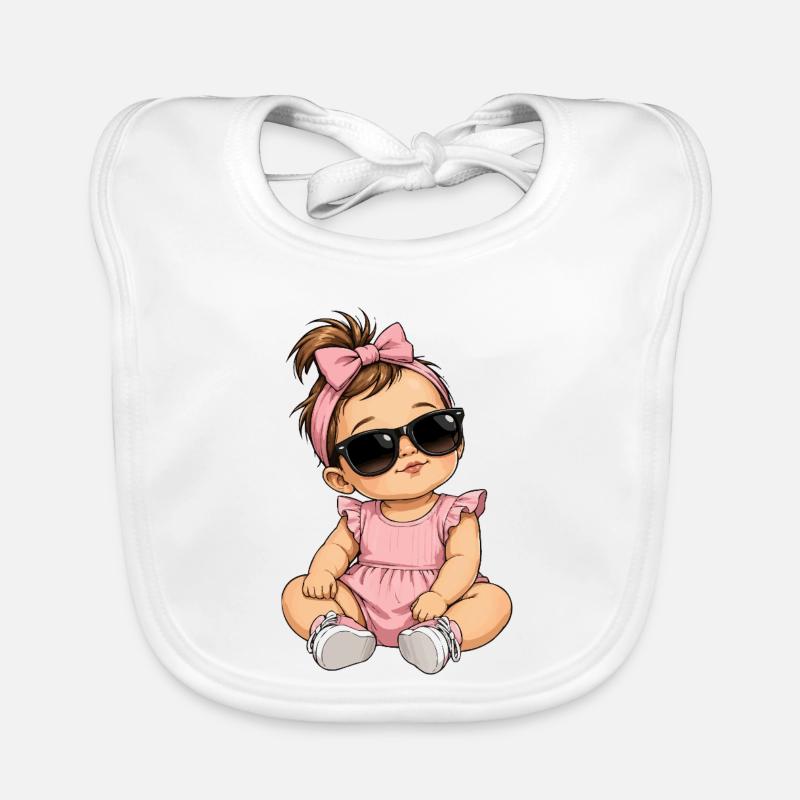 Lunettes de soleil rose bébé Bavoir bio Bébé