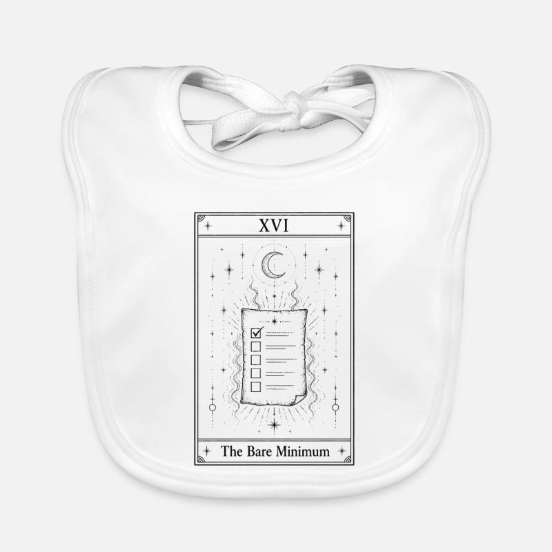 The Bare Minimum | Tarot Card Organic Baby Bibs