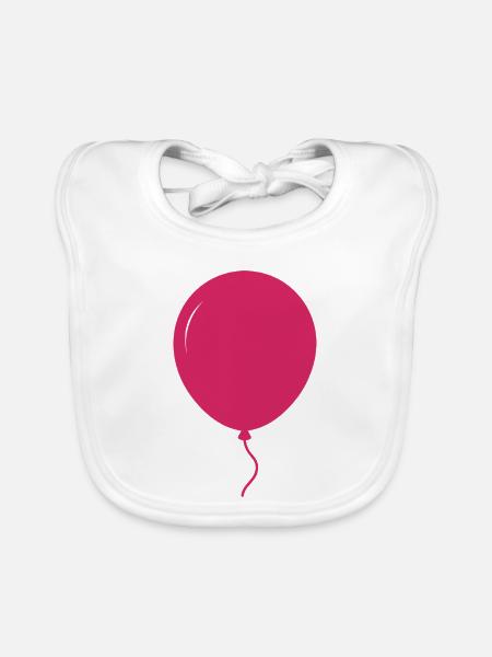 Ballonform - Baby Bio-Lätzchen - Weiß - Vorne