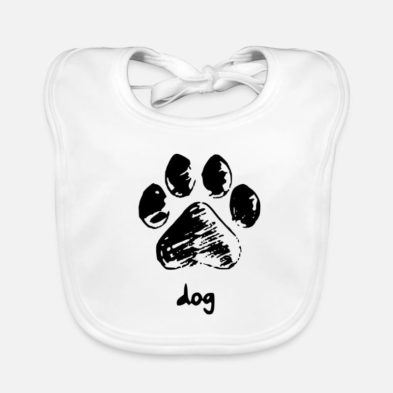 Patte de chien - Chien Bavoir bio Bébé