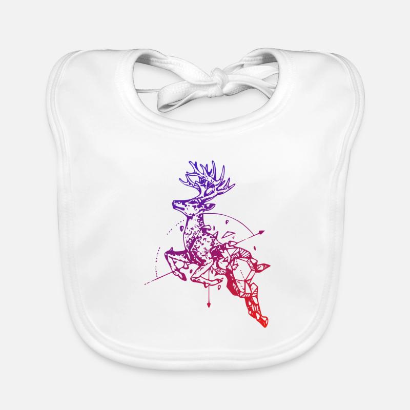 Hirsch mit Kompass Baby Bio-Lätzchen