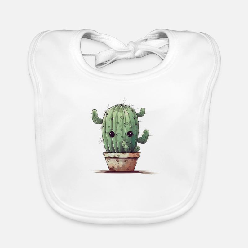 Kaktus Pflanze Geschenkidee Baby Bio-Lätzchen