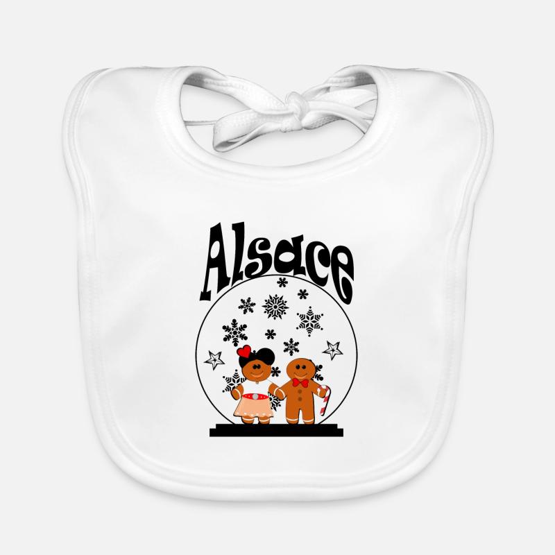 T-Shirt-Accessoire: Elsässer Weihnachtskugel Baby Bio-Lätzchen