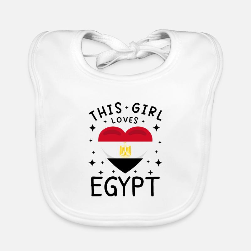 Egypte Drapeau Hurghada Afrique Drapeau égyptien Bavoir bio Bébé