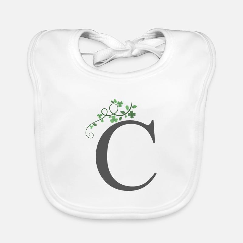 C with shamrocks Organic Baby Bibs