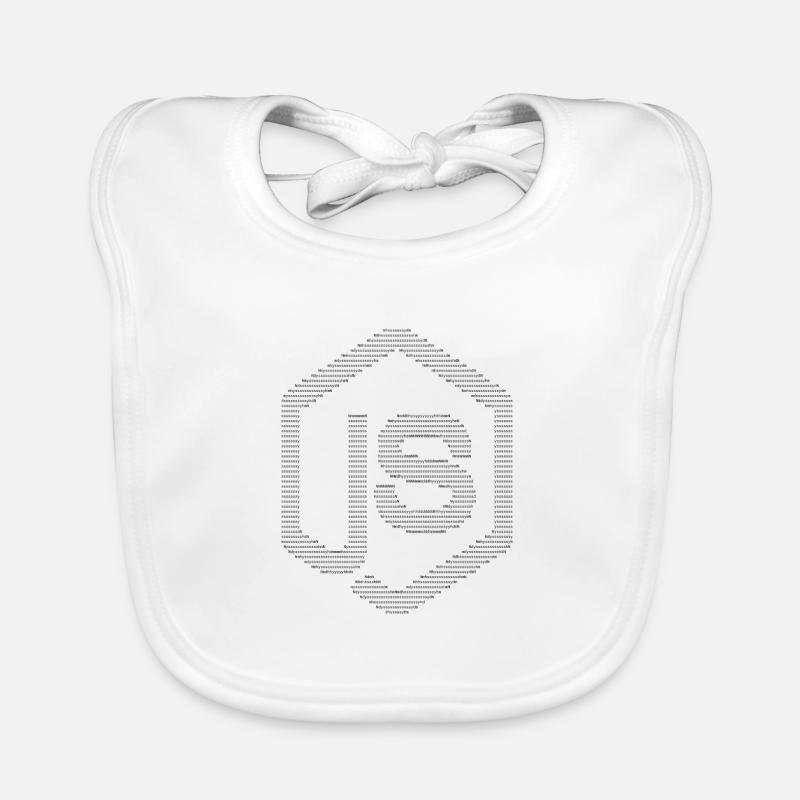 JavaScript Node.js ASCII-Logo (schwarz) Baby Bio-Lätzchen